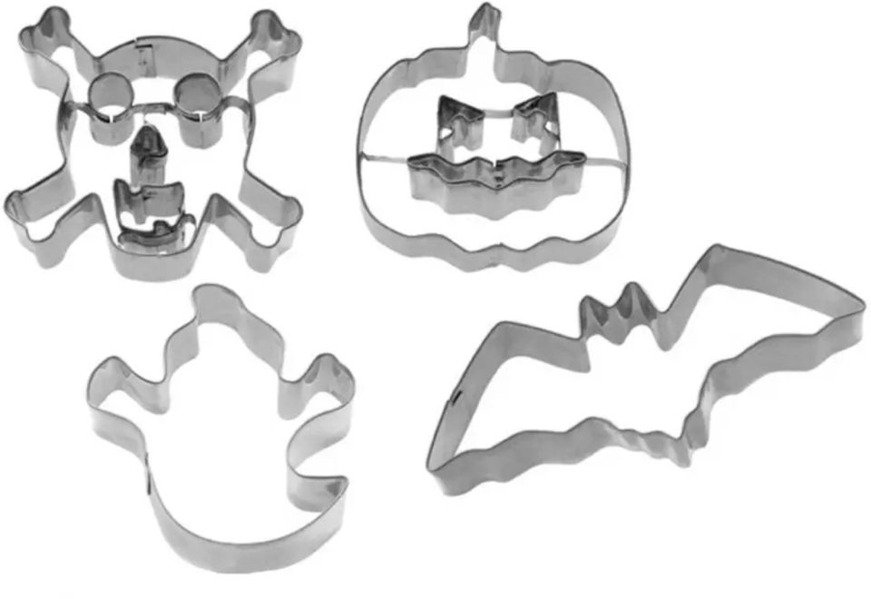 Westmark Koekuitstekers Halloween 4-delig RVS Koekjesvormen