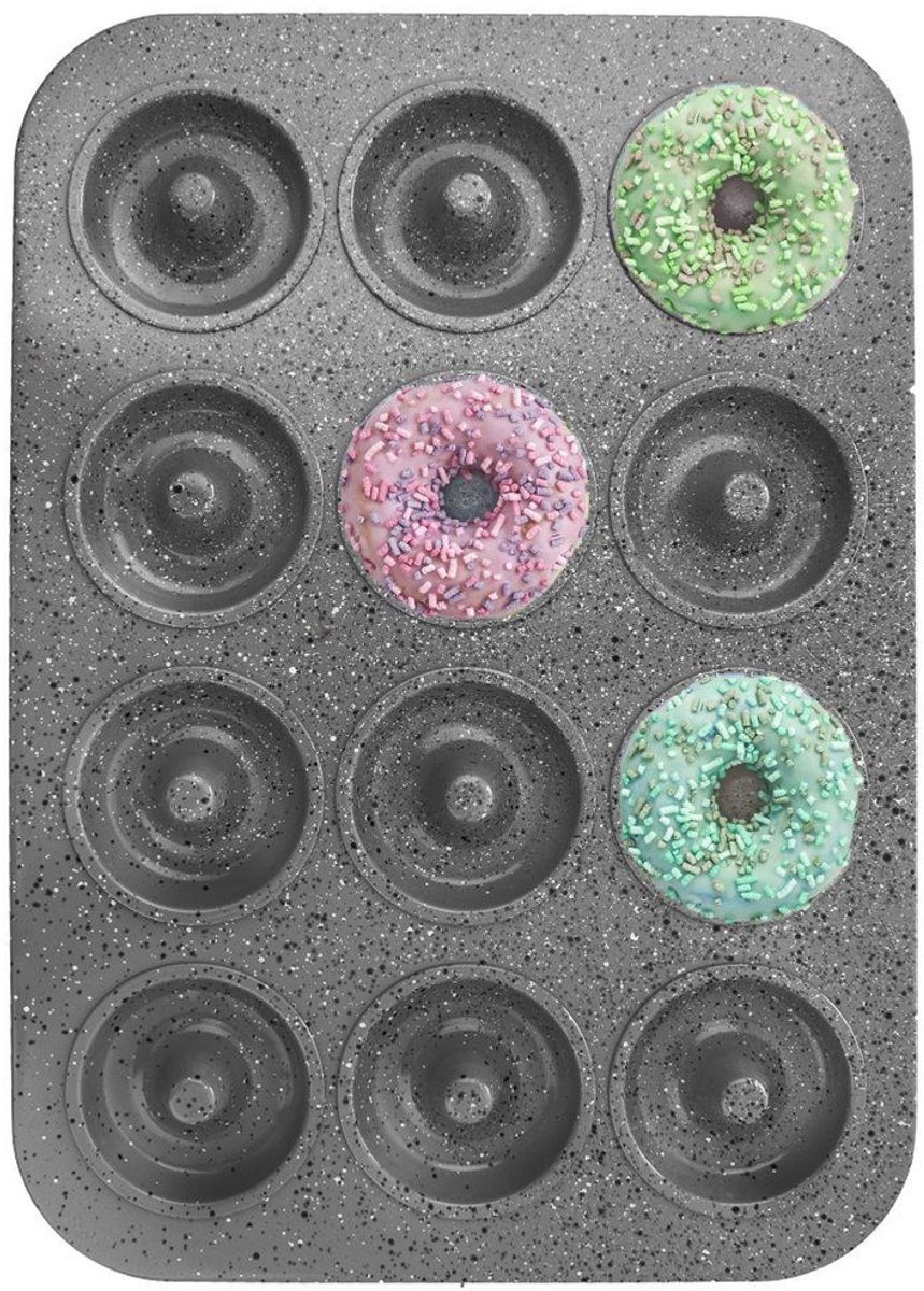Orion grande Stalen Donutvorm 12 Donuts Antiaanbaklaag