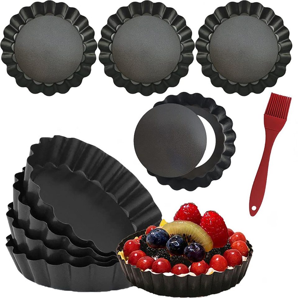 Yono Tartelettevormen Mini Taartvormpjes 8 cm (8 stuks)