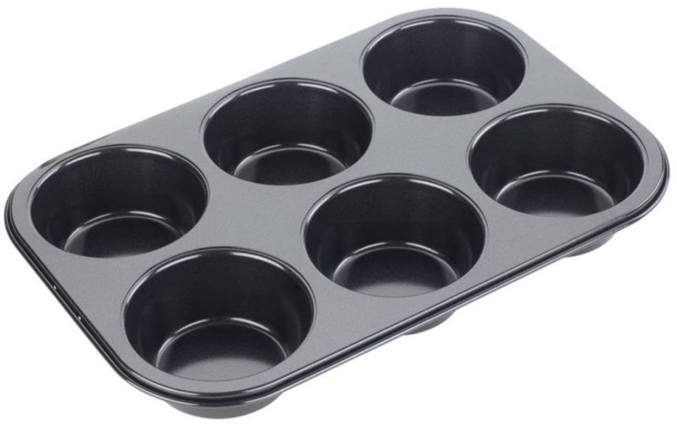 Unyqoos muffinvorm Grote met 6 vakken en antiaanbaklaag