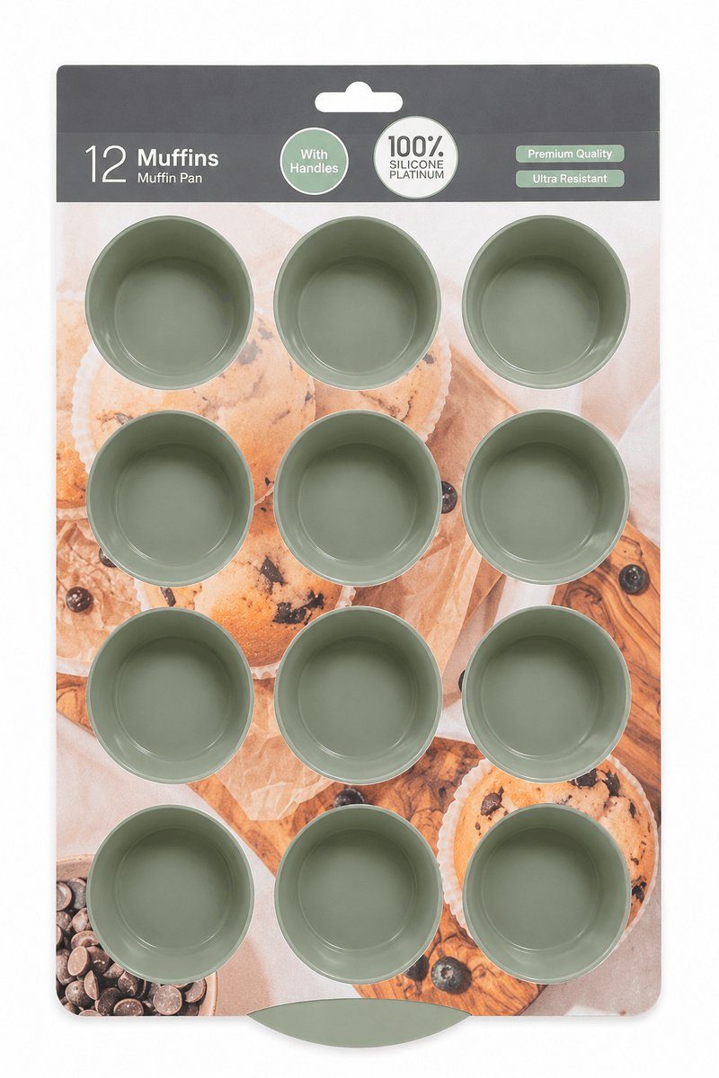 5 Five muffinvorm Siliconen 12 Muffins