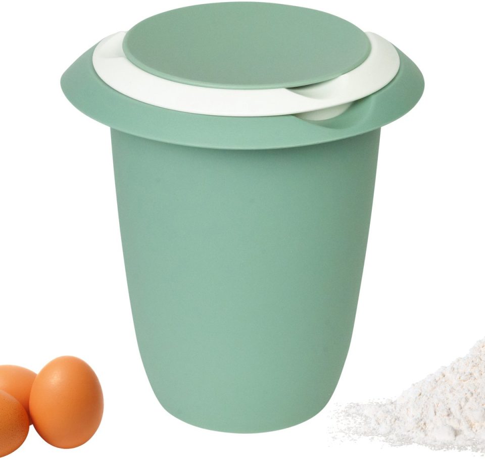 Westmark beslagkom met tweedelige deksel wit mint groen 1 l