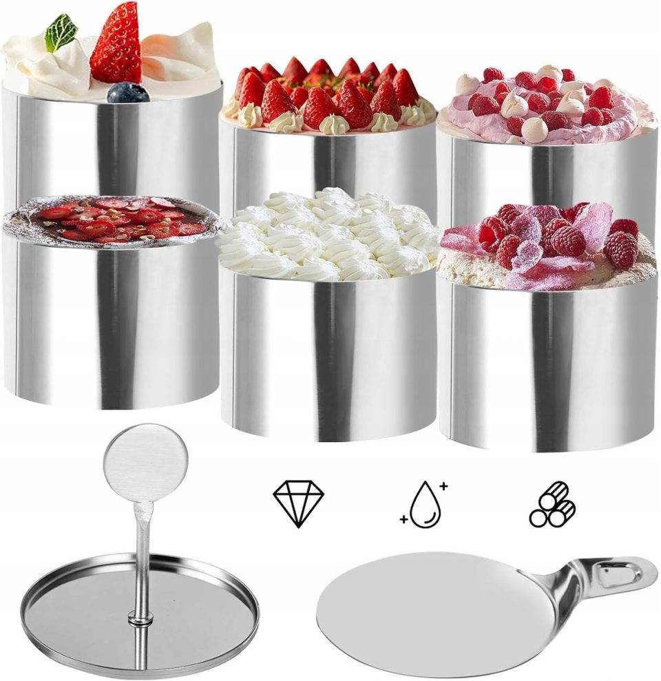 Chooly Set Van 6 Ronde Cakevormen 7,5 cm