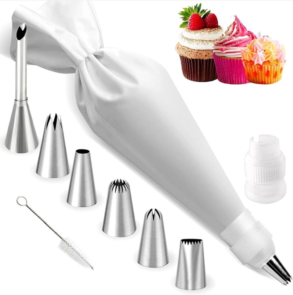 Famanu Decoratieset met 6 spuitmonden en herbruikbare spuitzak