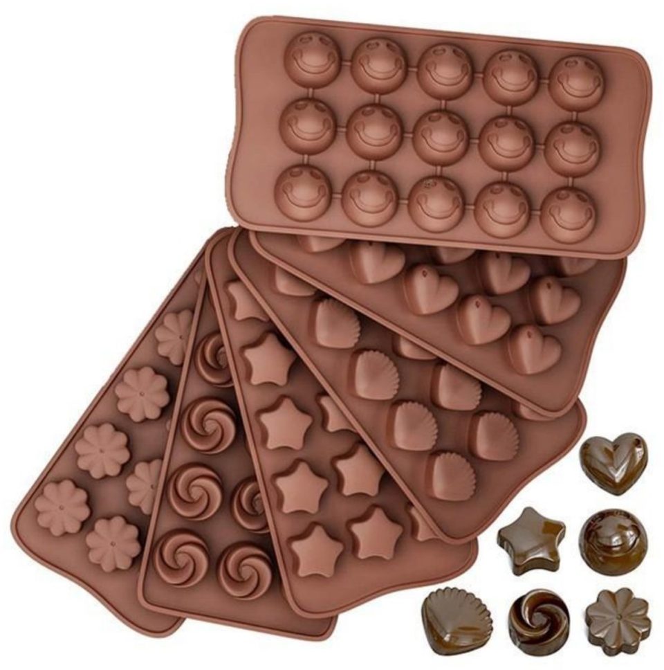 GelldG Siliconen chocoladevormenset (6 stuks)