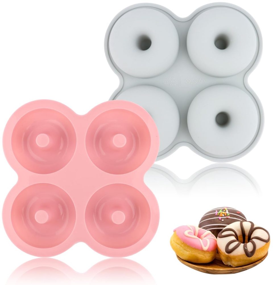 Ibenzoa Donutvormen, 4 Cavity Anti-Haft Coating (2 stuks)