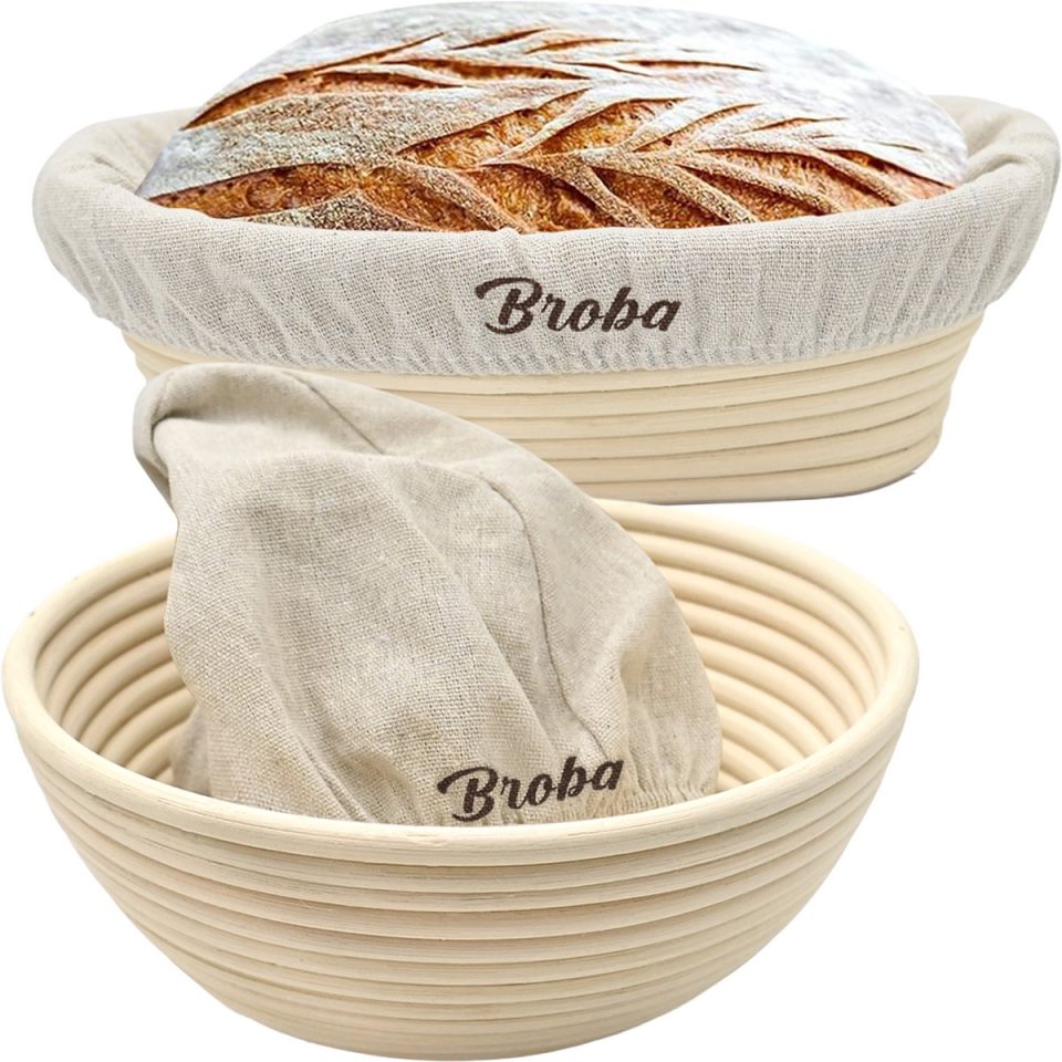 Broba Rond en Ovaal Rijsmandje geschikt voor Zuurdesem Broodmand Brood Bakken