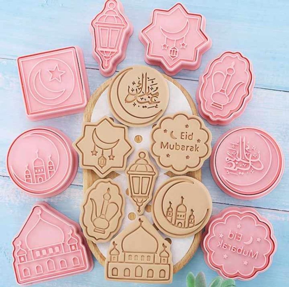 Without lemon Set van 8 Eid Mubarak Koekjes vormen Cookie Cutter