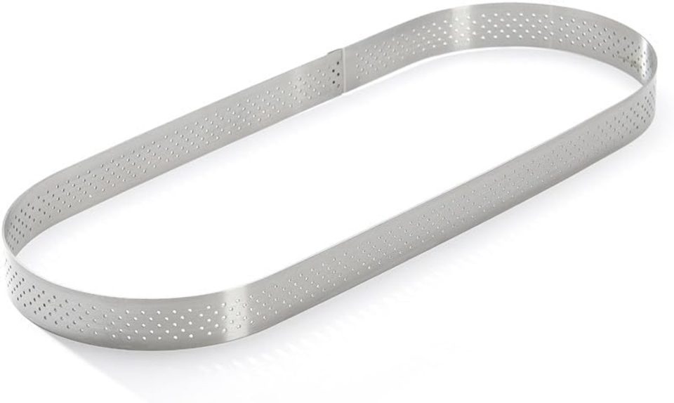 DeBuyer De Buyer Oblong Cake Ring Geperforeerd RVS 31 x 11 x 2 cm