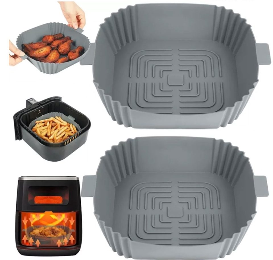 Ruijingsky Siliconen airfryer accessoires Grijs 5,1 cm (2 stuks)