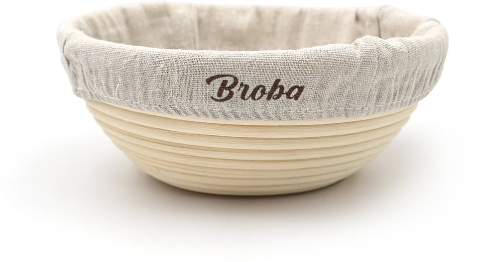 Broba rijsmand Rond Rijsmandje voor Broodbakken inclusief Deegkleed 20 cm