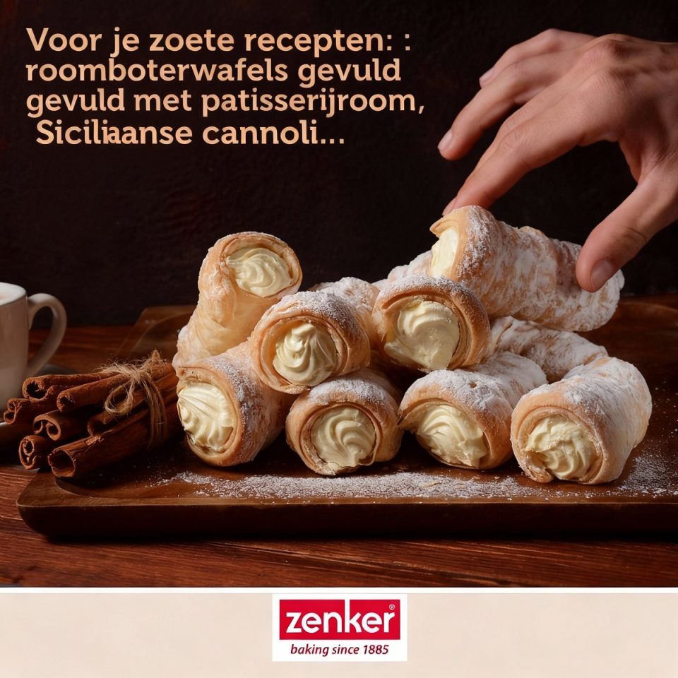 Zenker Set van 4 cakevormen in buisvorm 13 x 2,5 cm