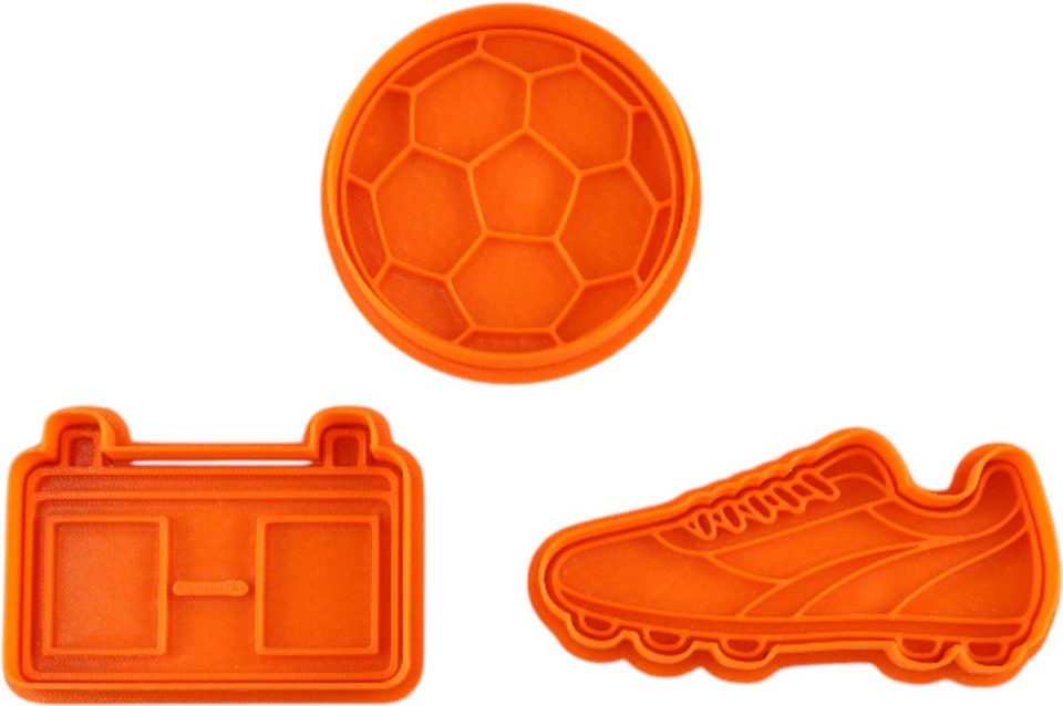 Ardran & Tookar uitsteekvormpjes voetbal Koekjes Uitstekers stempel voor deeg fondant klei Cookie Cutter WK & EK Wedstrijd set