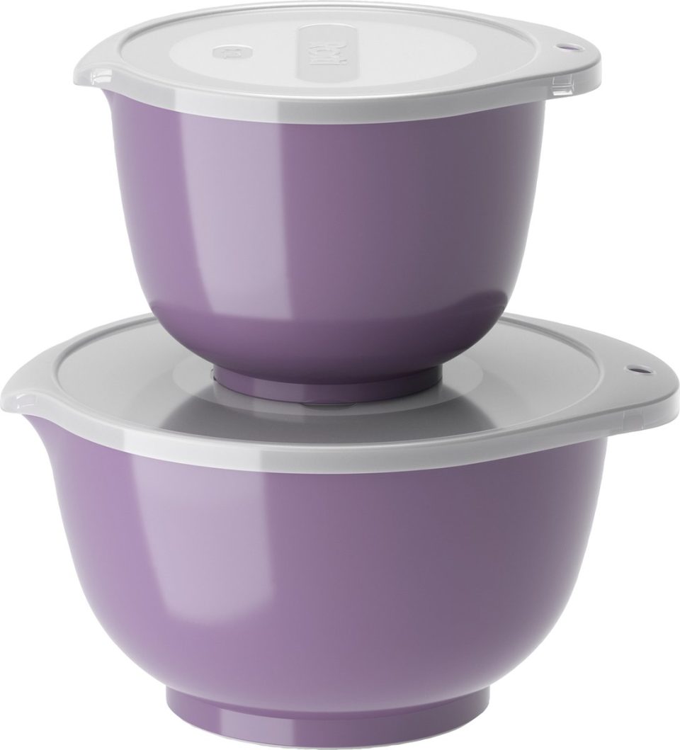Rosti beslagkom Margrethe Set 4 delig 1,5 en Lavender Mengkom met Deksel voor Bakken en Koken Magnetron-, Vriezer- en 3 l