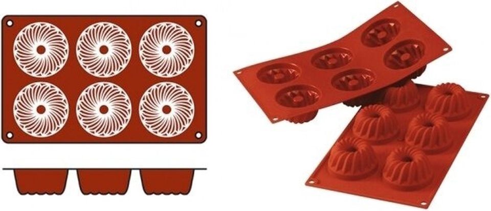 Silikomart bakmat Gugelhupf (Cap. SiliconFlex 070060 (06 stuks)