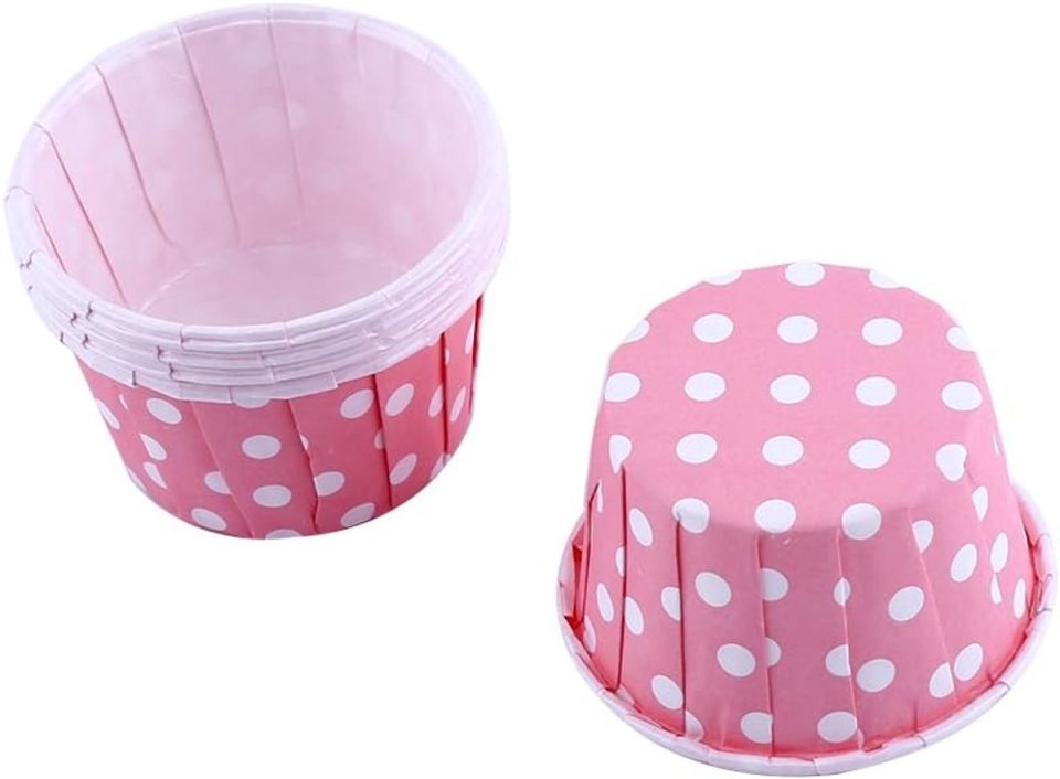 Imperatoris Cupcake vormpjes papier Set van 100 Donker Roze 3 cm