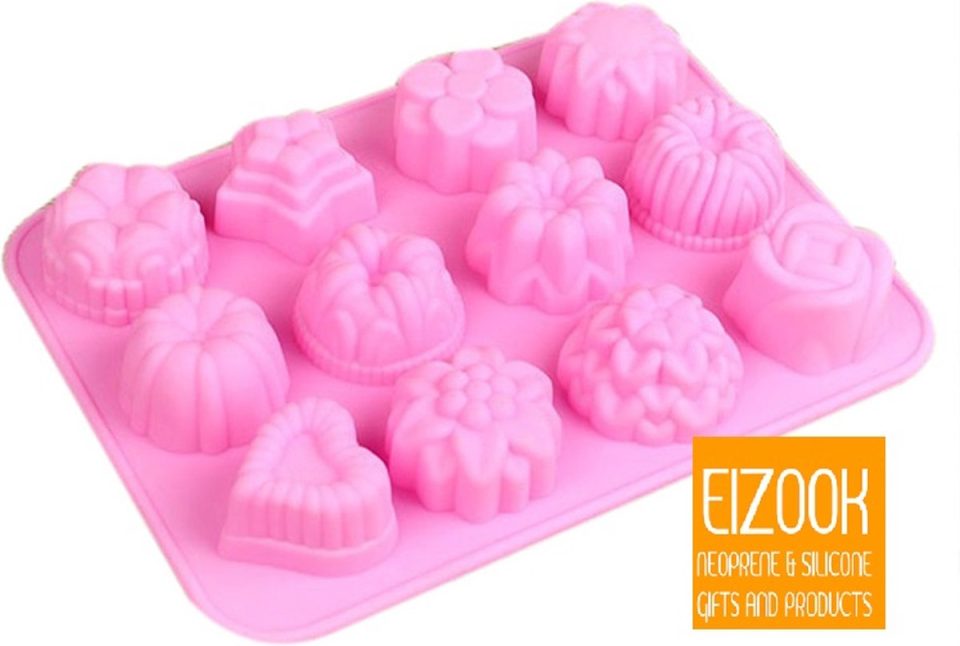 eizook bloem Silicone fruit cake bak ijs vormen Roze