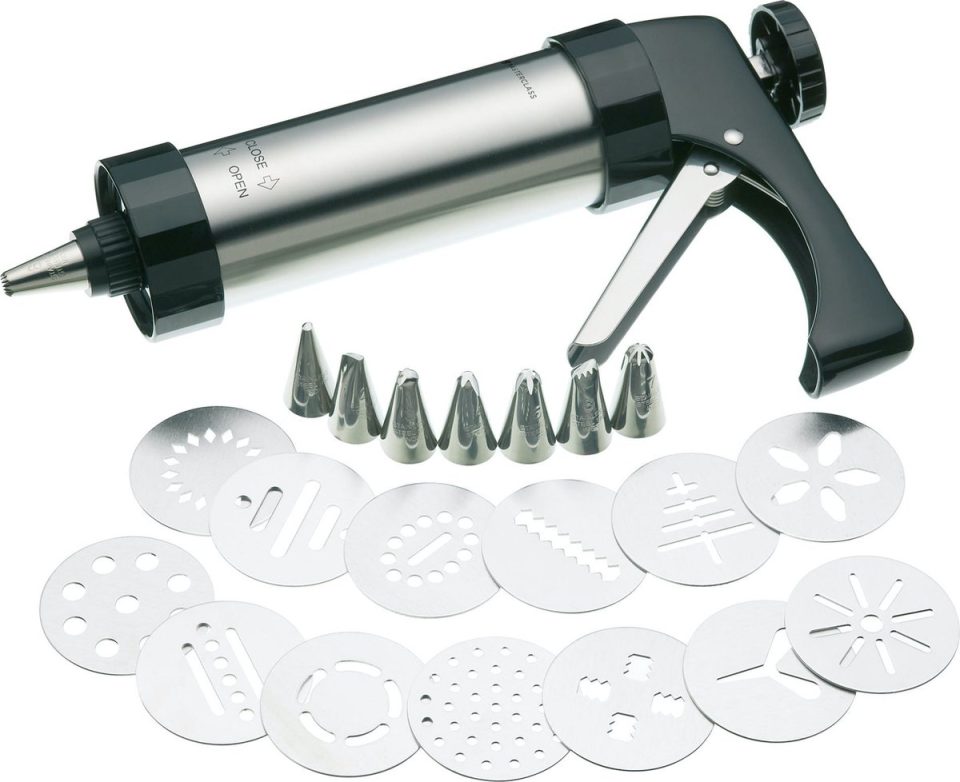 Masterclass KitchenCraft Koekjesmaker en Glazuur Set voor Taart (22 stuks)
