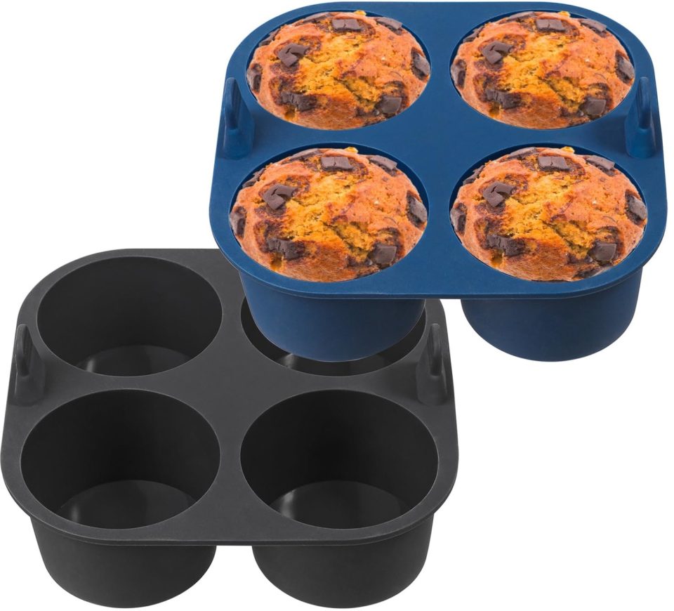 Duraxl muffinvorm Siliconen Diep Set van 2 8 cm