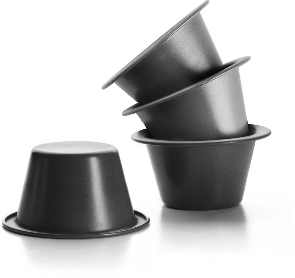 Unyqoos Vierdelige puddingvormset van plaatstaal voor perfecte desserts