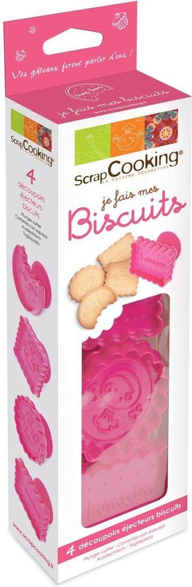 Scrapcooking Plunger Cutter Biscuits Set/4