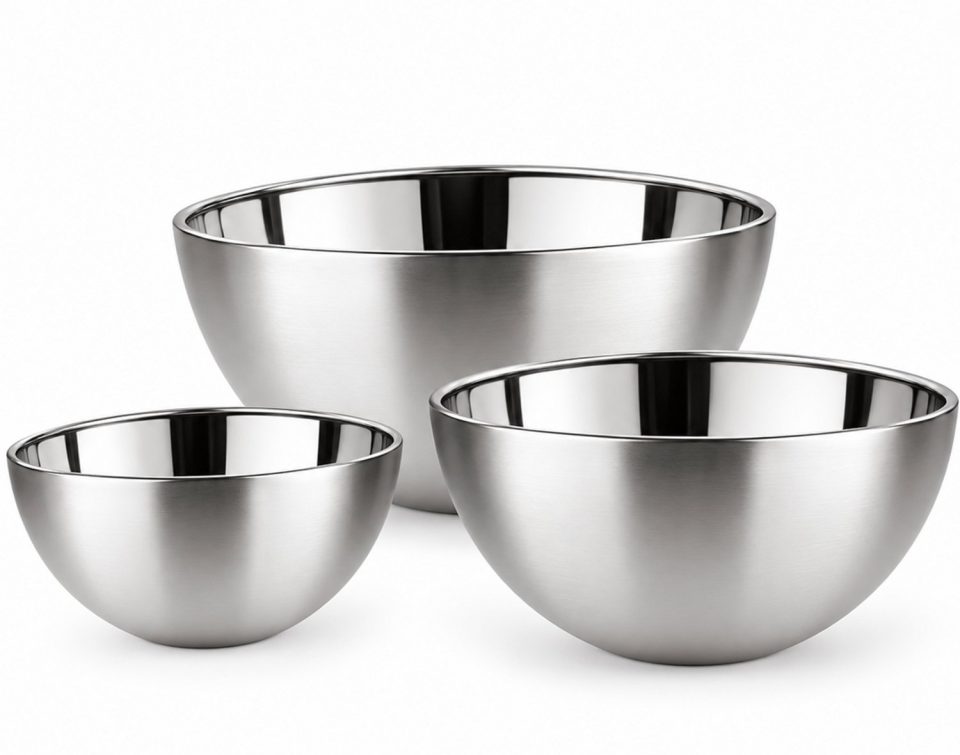 ZD Trading Set van 3 RVS Mengkommen Ø 19 cm 24 cm