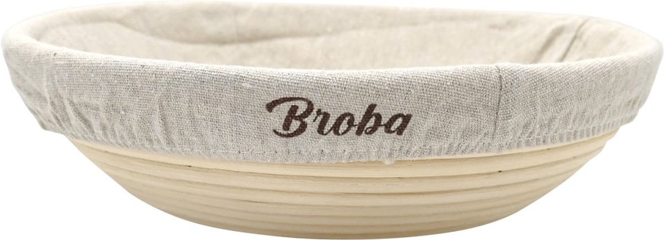 Broba rijsmand Rond Rijsmandje voor Broodbakken inclusief Deegkleed 30 cm