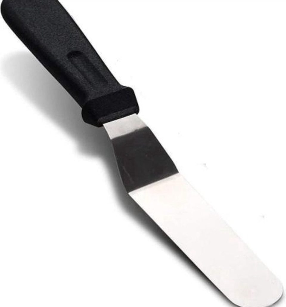 Heble® *** Gebogen Glaceermes met Paletmes Spatel en Smeermes 25 cm