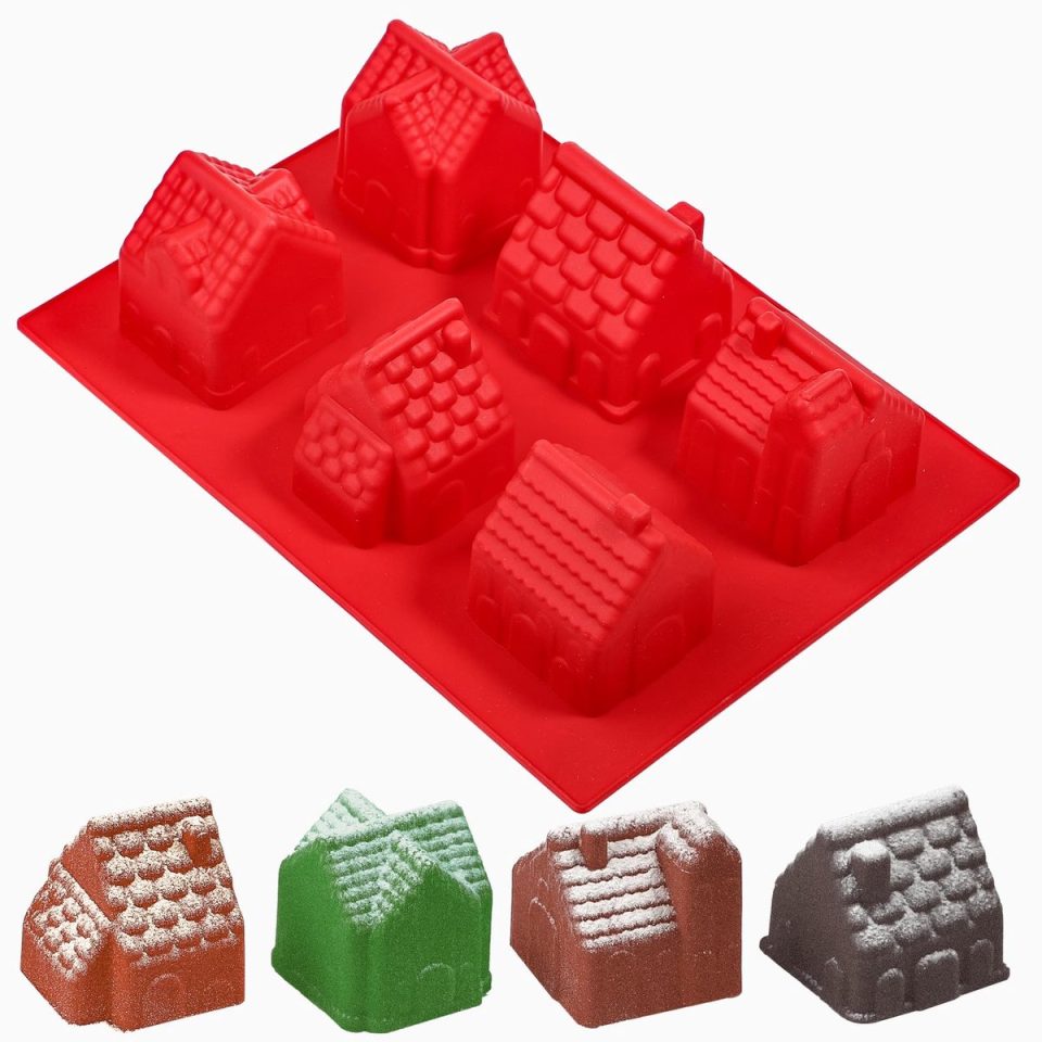 Unyqoos siliconen bakvorm voor 3D peperkoekhuizen en kerstgebak creaties