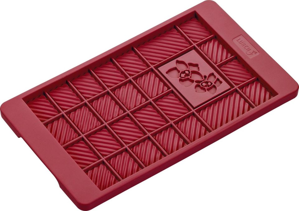 Lurch chocoladevorm siliconen rood 11 x 16,5 cm