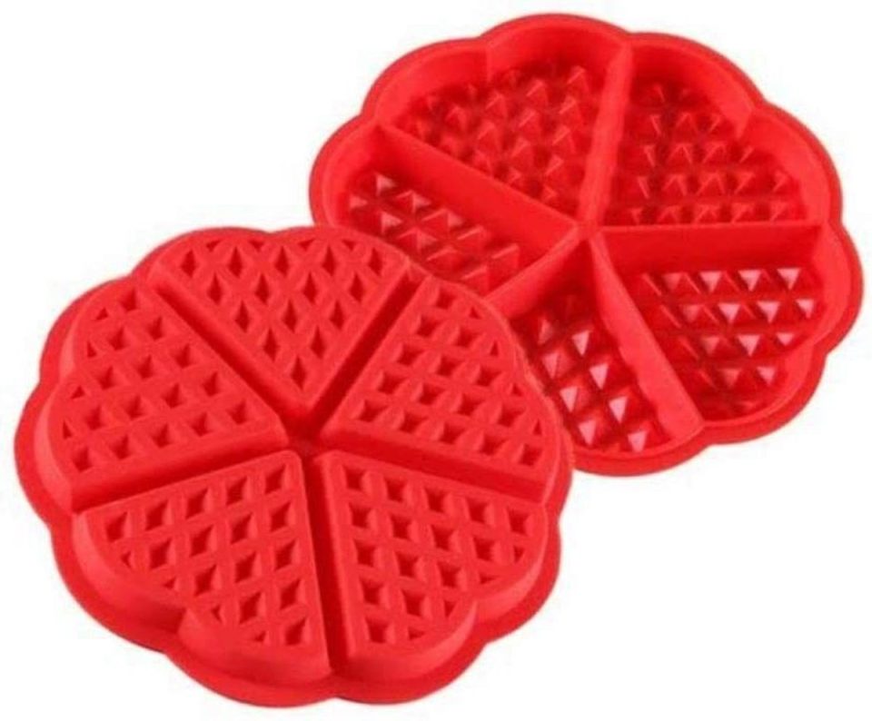 TrendX Siliconen Wafelvorm / Wafelijzer Hartvorm Rood G&S