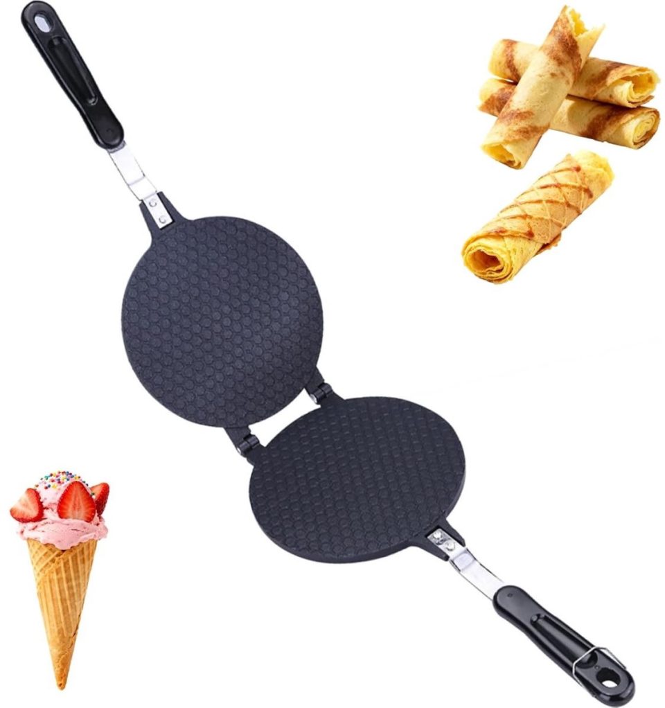 Qttvbtna Wafelijzer Wafel Kegelmaker 17 cm