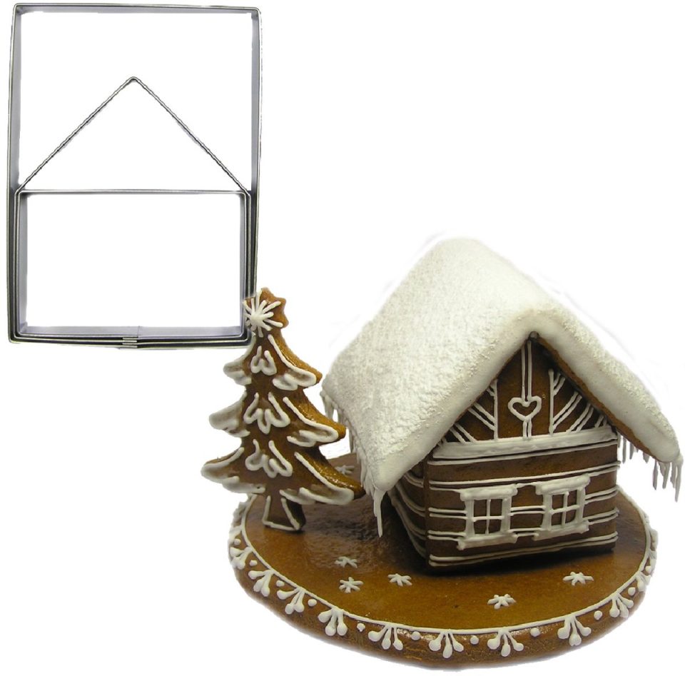 Brand New Cake uitsteekvorm Huis 3D RVS 9 cm