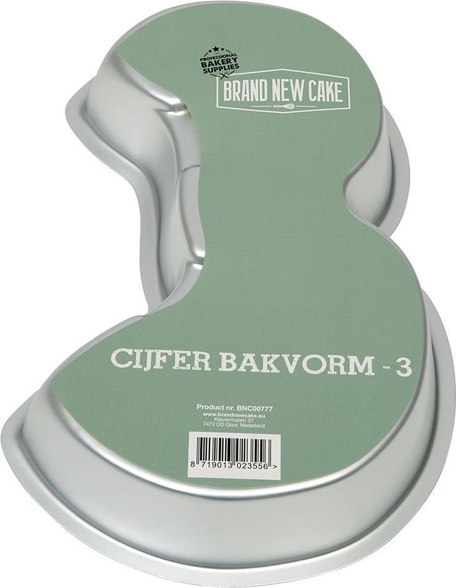 Brand New Cake bakvorm Cijfer 3