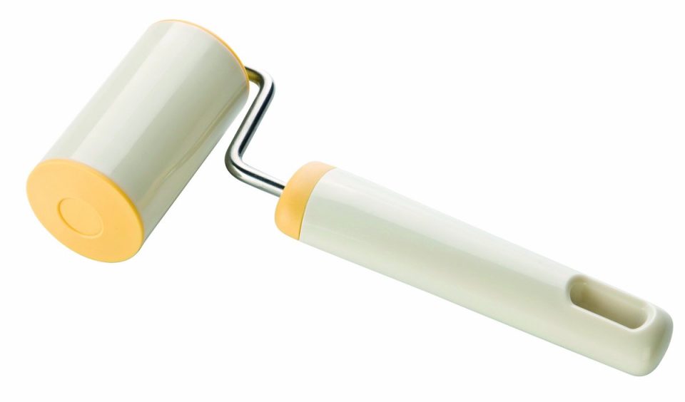 Ibenzoa deegroller Kunststof en RVS Handvat met haken 18 cm
