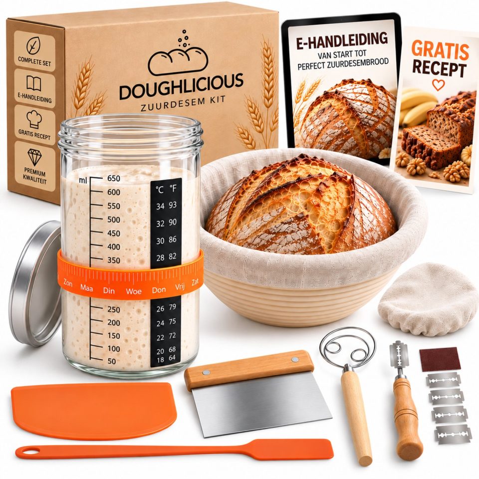 Doughlicious rijsmand Zuurdesem Starter Set