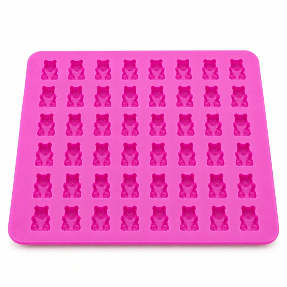 BukkitBow chocolade Vormpjes Siliconen Gummy Bear Mal Roze