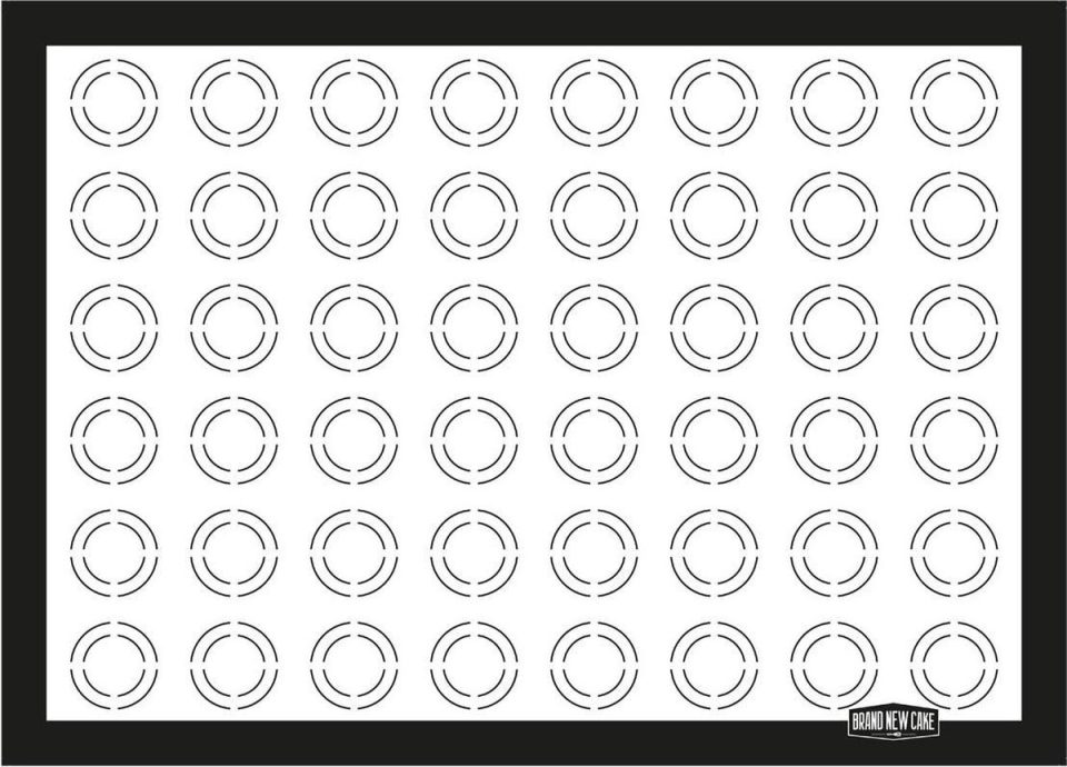 Brand New Cake bakmat Siliconen met Macaronverdeling 42 x 30 cm (48 stuks)