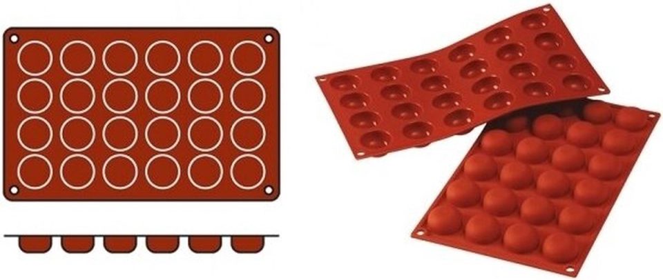 Silikomart bakmat Pomponnetes (Cap. SiliconFlex 070055 (24 stuks)