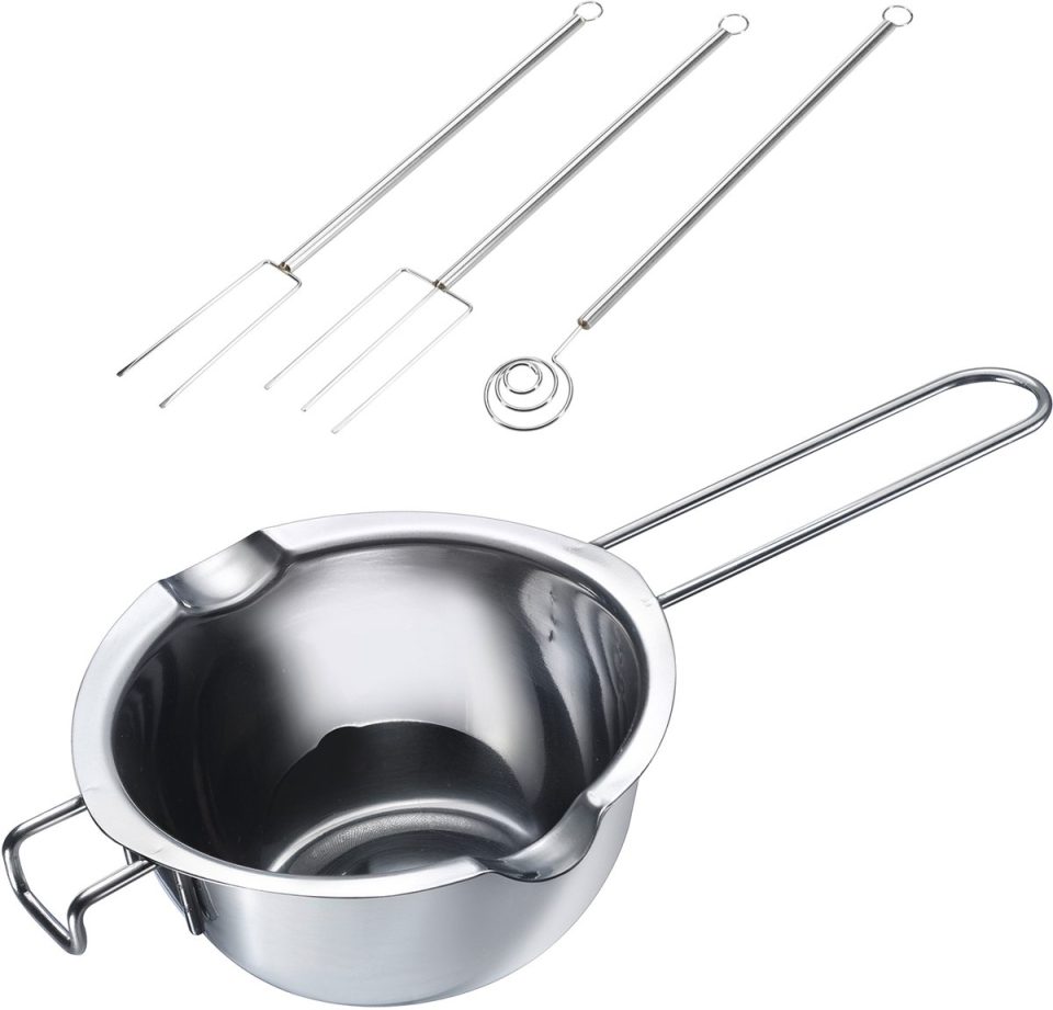 Westmark au bain-marie-smeltkom en chocolade-dompelvorkenset (3-delig)