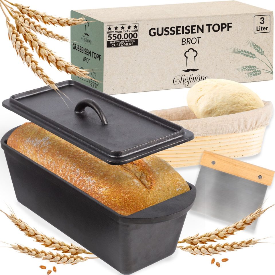 Chefarone broodbakvorm Gietijzeren Broodvorm 35 x 13,5 x 12,5 cm