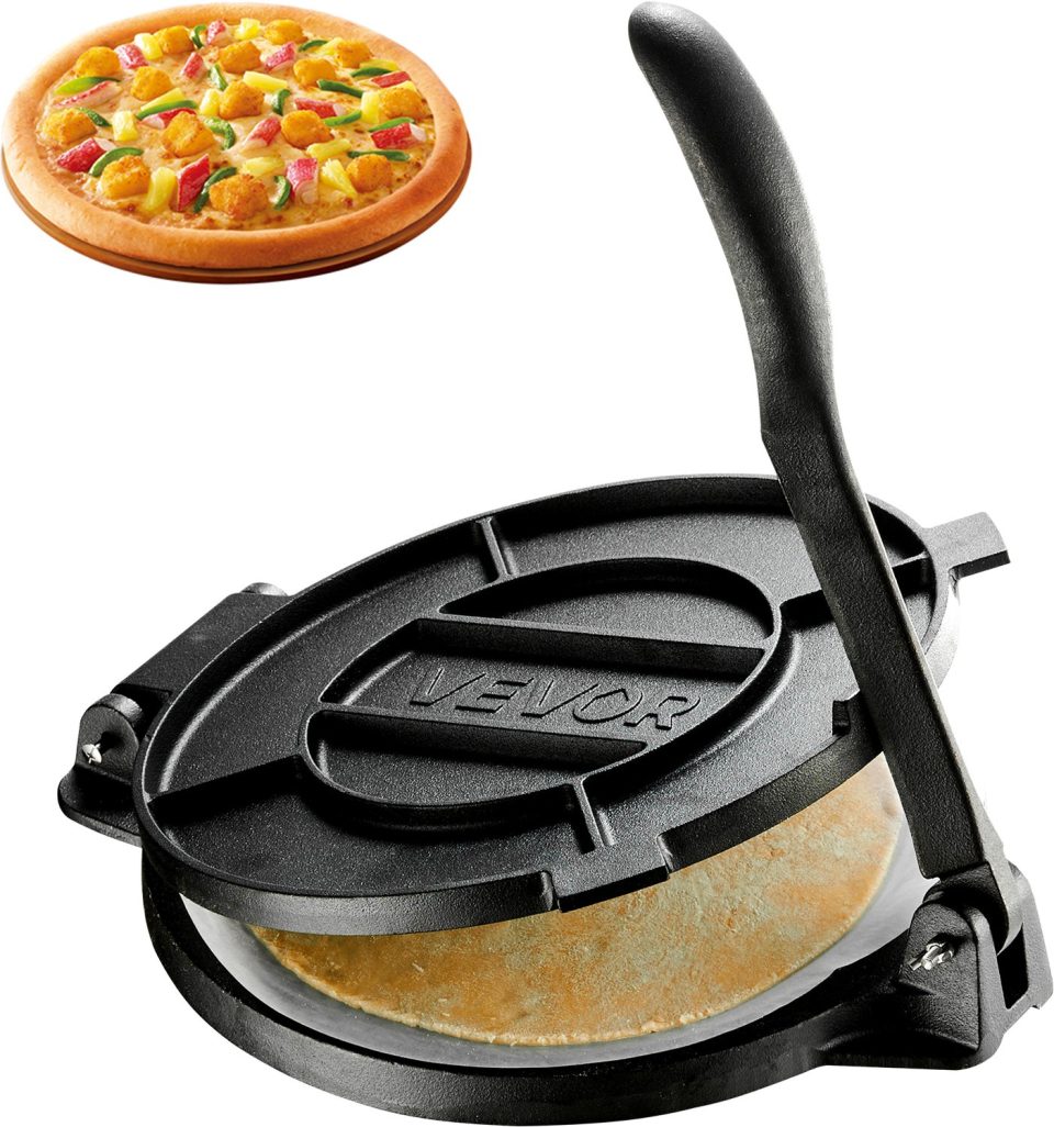 Vevor Tortillapers, Handmatige Pizzadeegpers voor Tarwetortilla's 30 cm