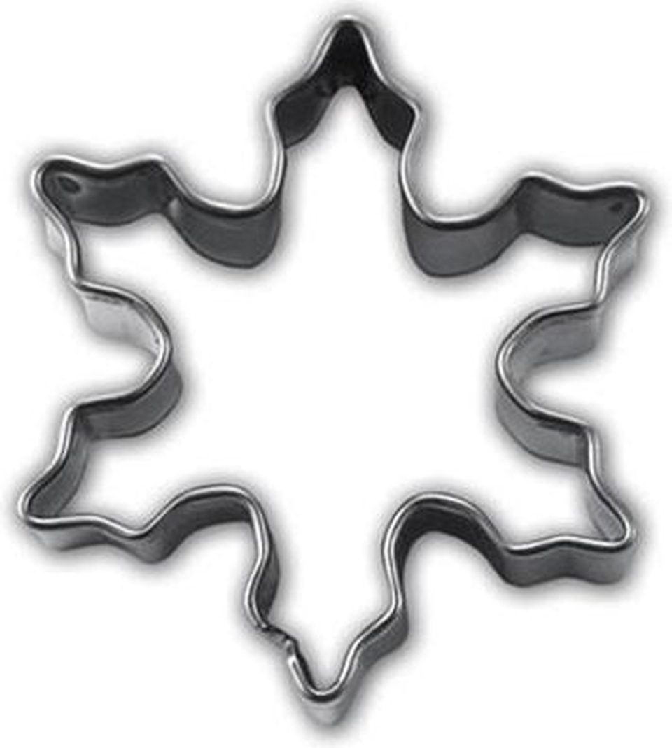 Städter uitsteker RVS sneeuwvlok / ijskristal 4 cm