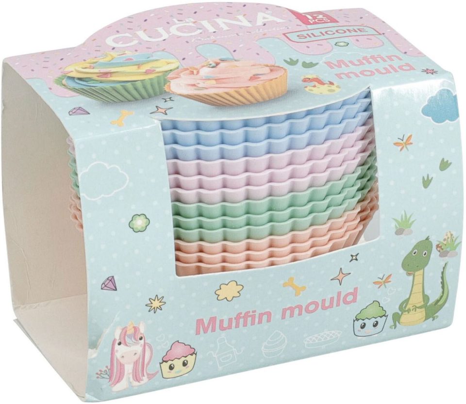Koopman siliconen cupcakevormen set (12 stuks)
