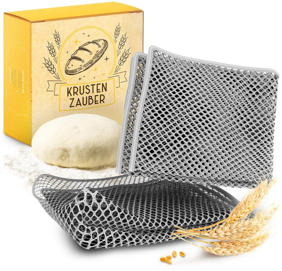 Krustenzauber 2-Delig Deegreinigingsdoek Set Herbruikbaar Polyester Netdoek