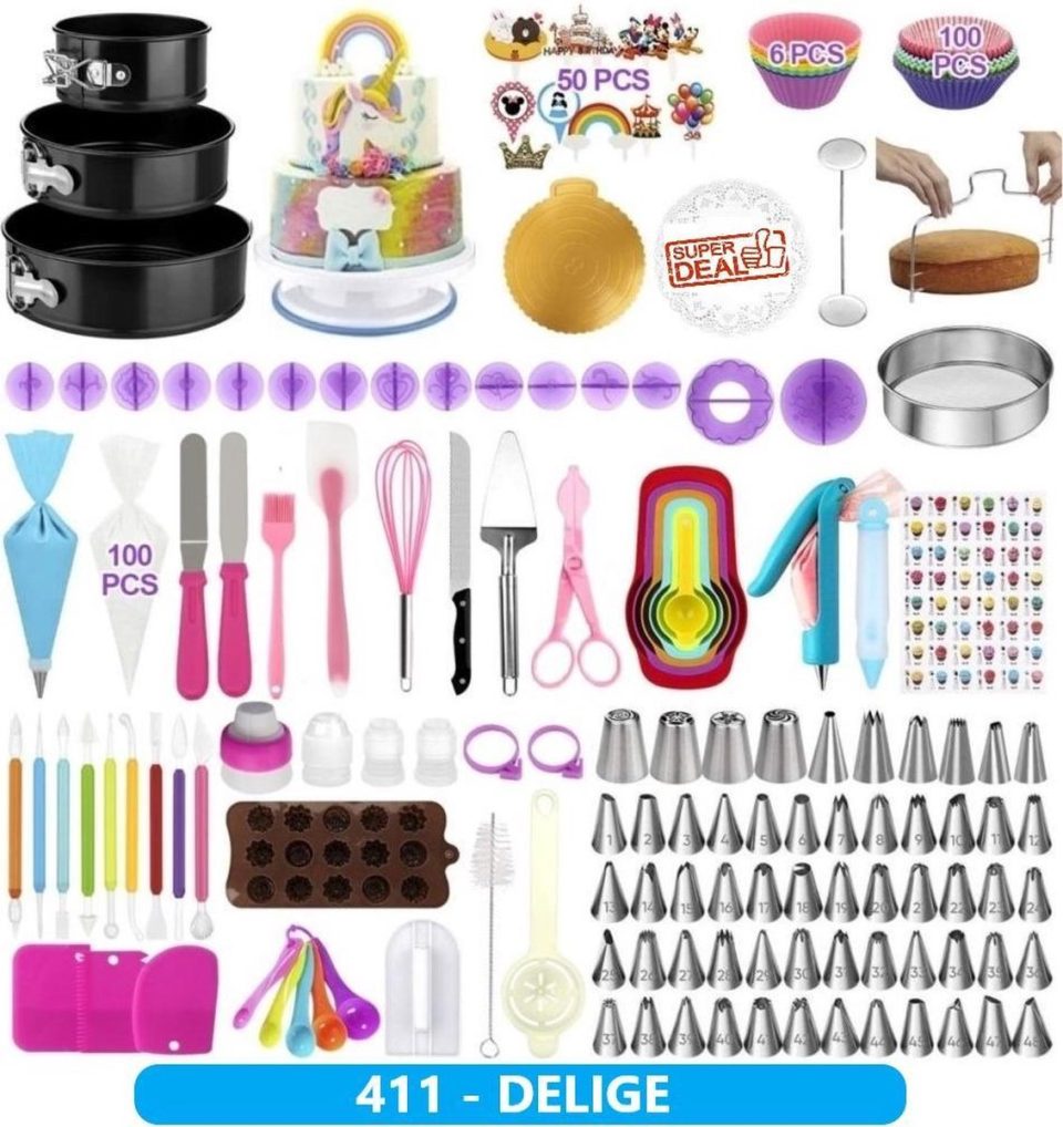 LivingHub 411 Delige Taart en Cake Decoratie Set