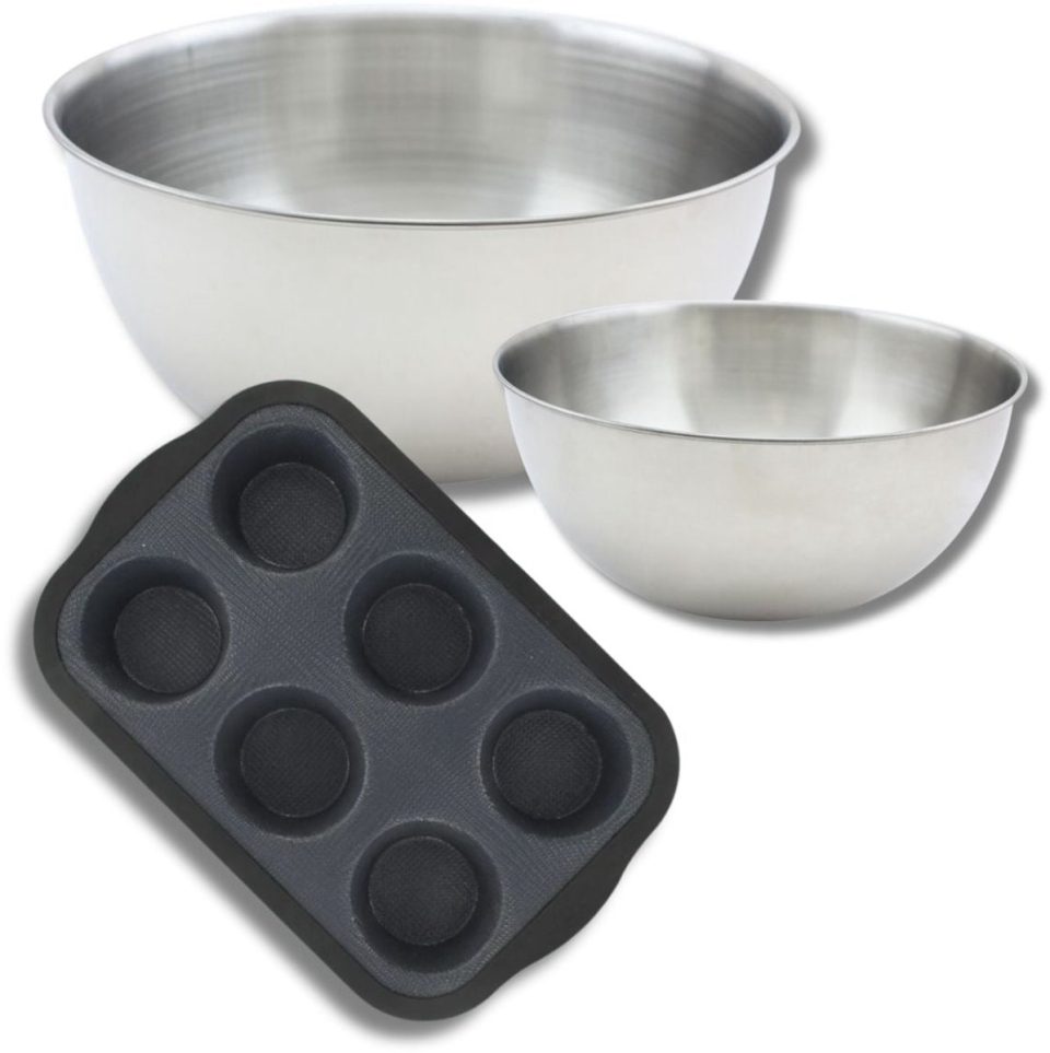 Zenker Set bakbenodigdheden met 1 muffinvorm van siliconen met glasvezel
