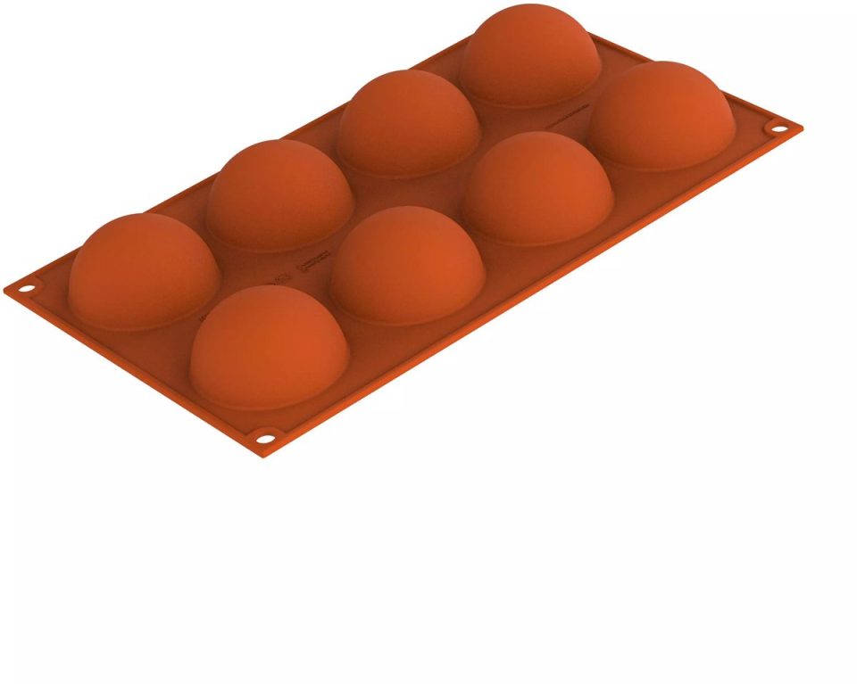 Silikomart siliconen bakvorm 8 halve bol vormen Ø60 mm