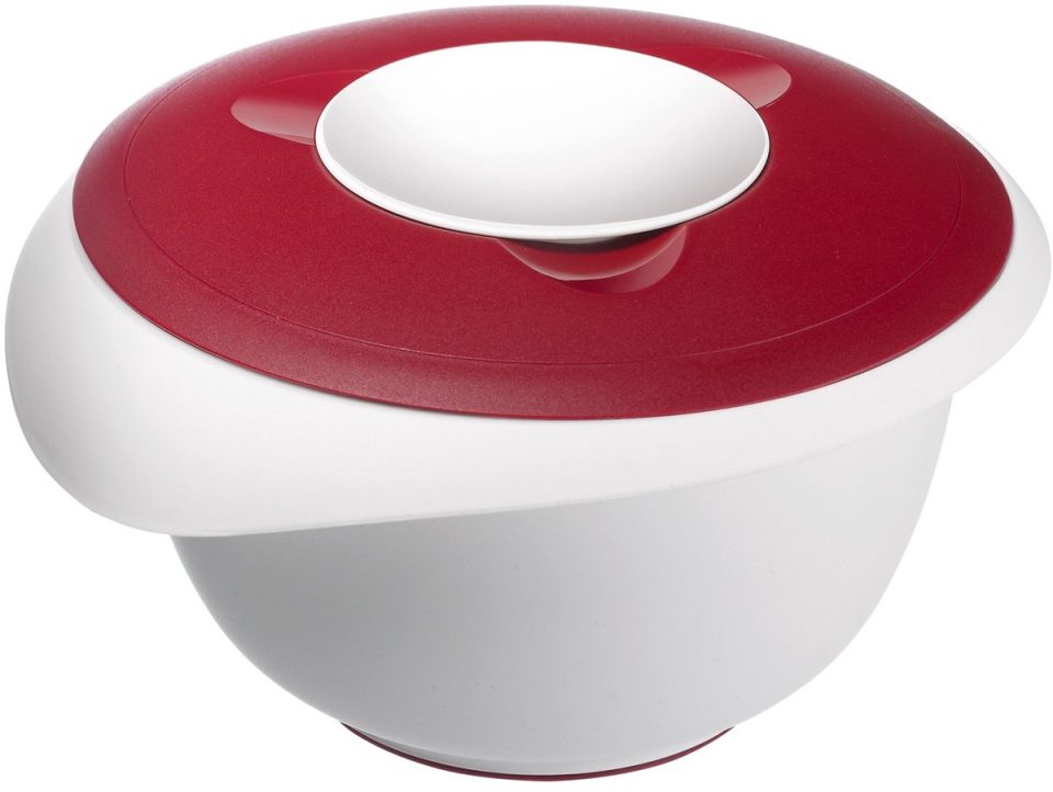 Westmark Mengkom met tweedelige deksel wit rood 2,5 l