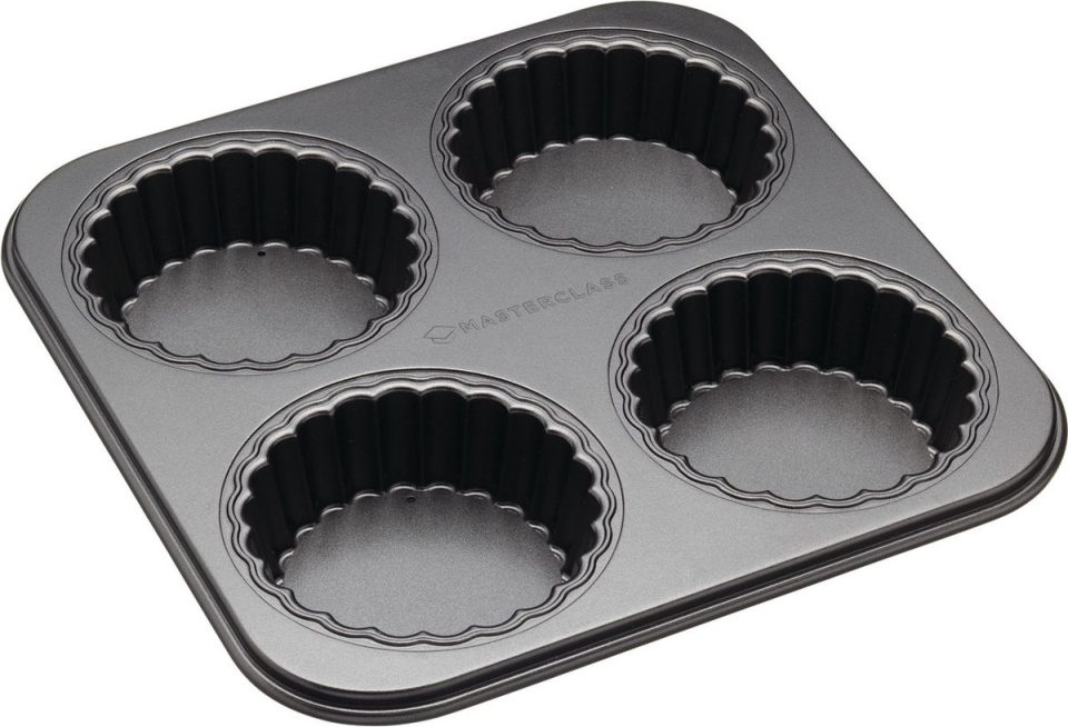 Masterclass 4 geribbelde mini-taartvormpjes met () 26 cm